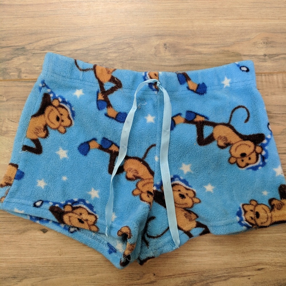 Soft monkey pajama shorts